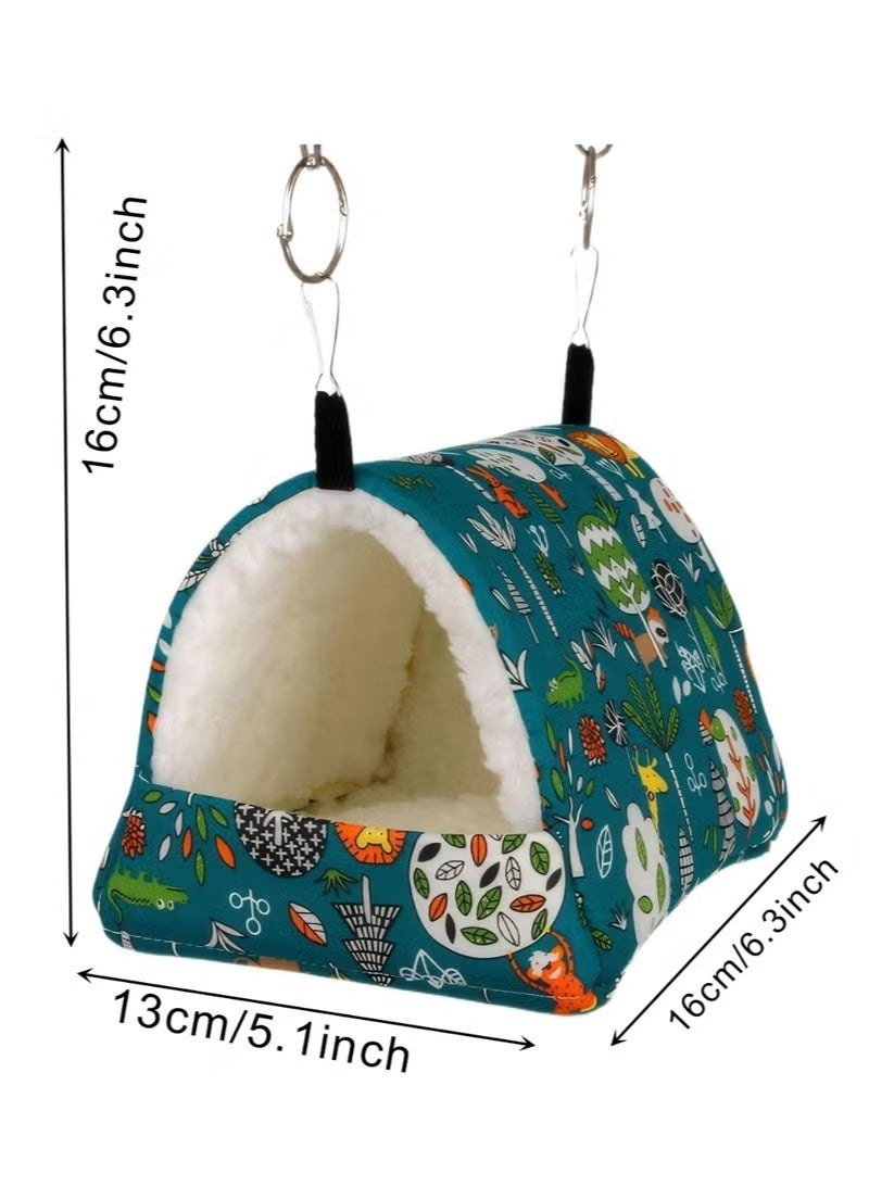 Realfrog Large Bird Nest House, Comfortable Bird Bed for Cage with Mat, Hanging Hammock Shed Hideaway Hut for Macaws African Grey Amazon Parrots，Bird Diaper Flight Suit - Image 2